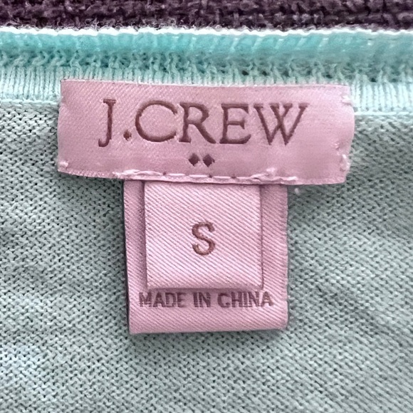 J.Crew Women’s Mint Green Preppy Cotton Knit V-Neck Sweater Small - Picture 4 of 9